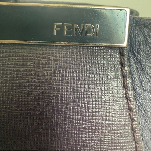 Fendi 2 Jours Plum Large Leather Bag - Picture 6 of 14